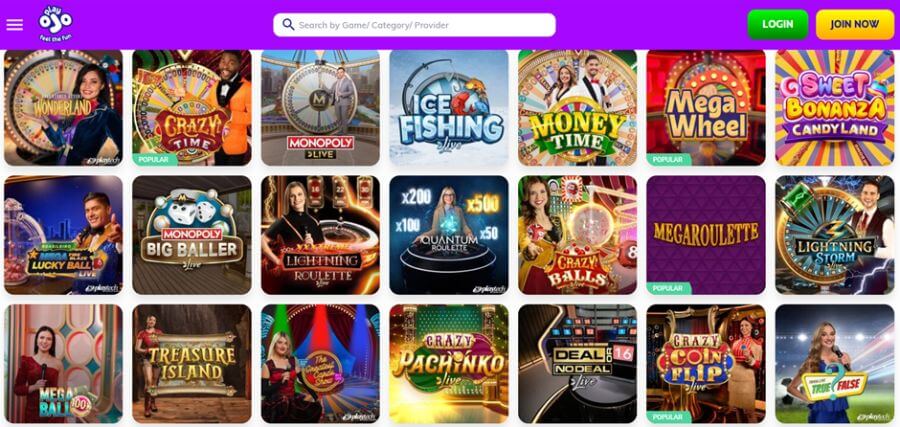 Oplev sjov og gevinster med Play OJO Casino DK