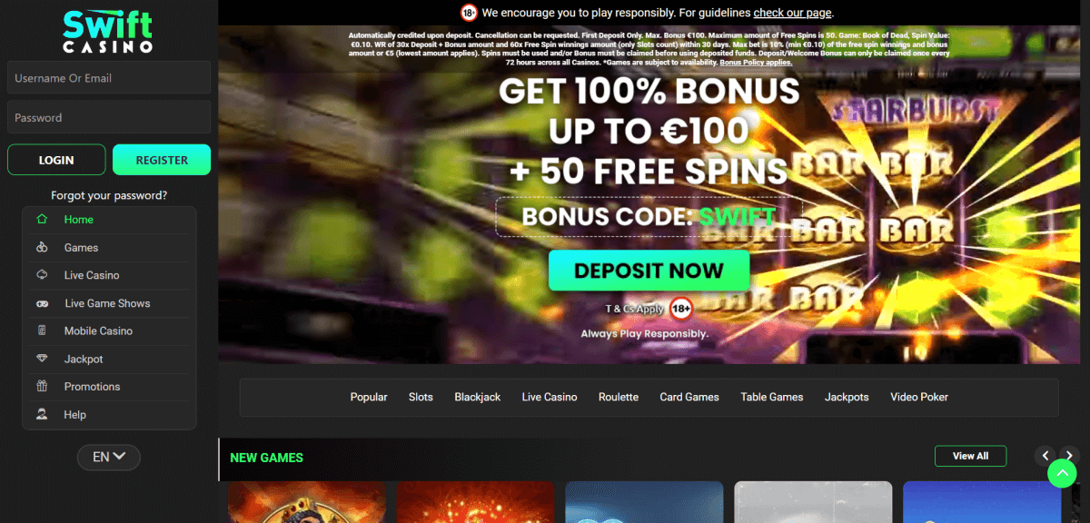 Oplev Spændingen hos Swift Casino DK 848460207